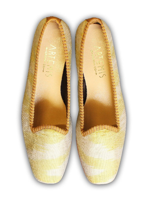Yellow Classic Silk Loafer