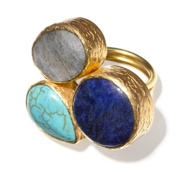 Gold and Lapis Ilham Ring