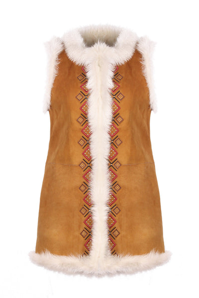 Brown Shearling Vest