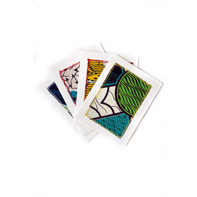 Mixed Cotton Note Cards - Set of 4