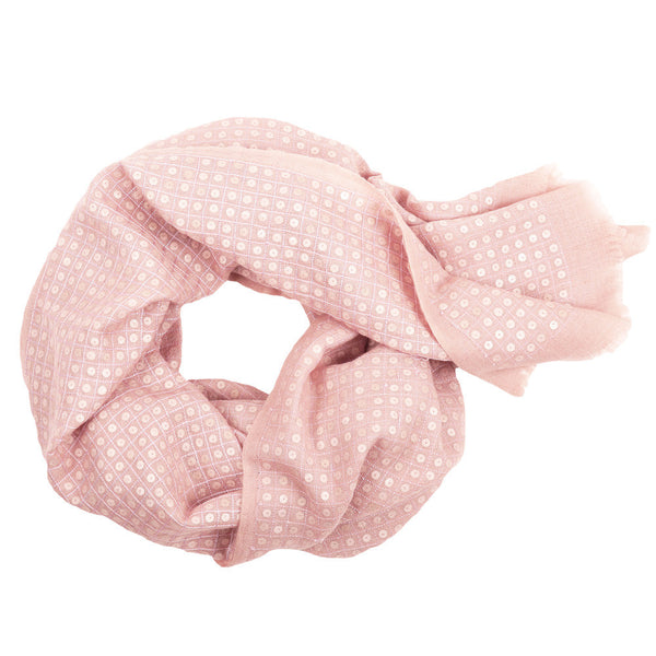 Dusty Pink Mesh Window Cashmere Scarf