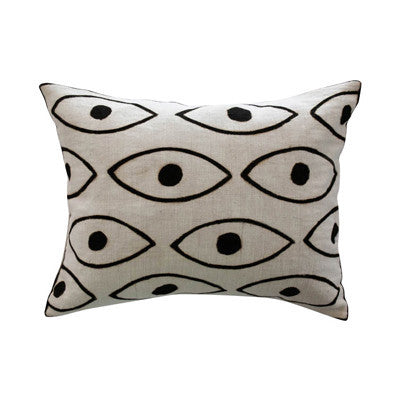 White Evil Eye Cushion