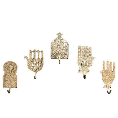 Brass Hooks - Set of 5
