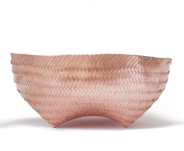 Hand Woven Copper Basket