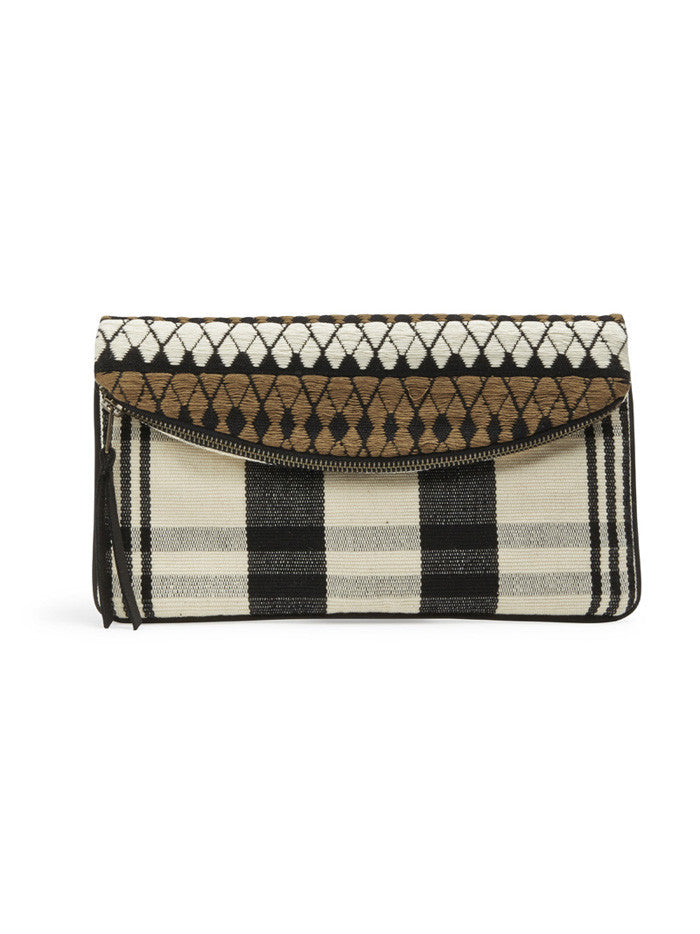 Khaki Black Marabella Clutch
