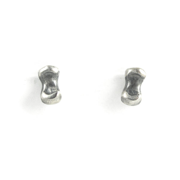 Small Silver Plated Phalange Earrings